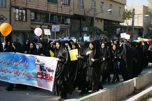 راهپیمایی پرشور روز دانش آموز