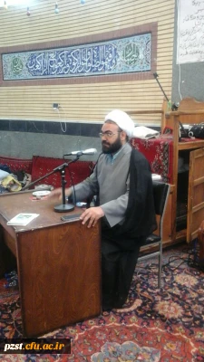 حضور معاون  دفتر نمایندگی مقام معظم رهبری در دانشگاه فرهنگیان در مراسم اعتکاف