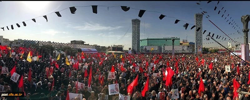 رستاخیز حسینی و تشییع پیکر پاک و گلگونِ شهید مدافع حرم