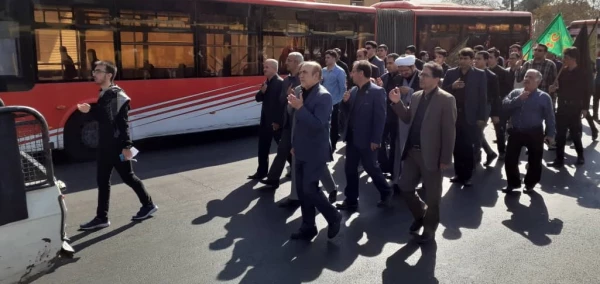 حضور دانشجو معلمان پردیس زینبیه در اجتماع بزرگ جاماندگان راهپیمایی اربعین حسینی