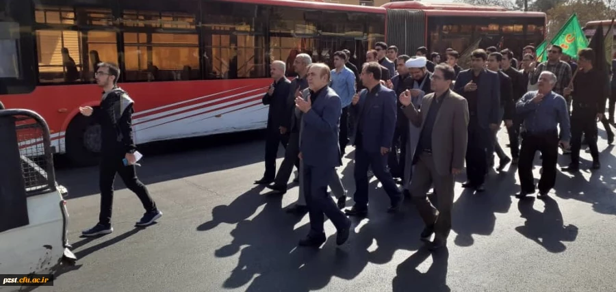 حضور دانشجو معلمان پردیس زینبیه در اجتماع بزرگ جاماندگان راهپیمایی اربعین حسینی