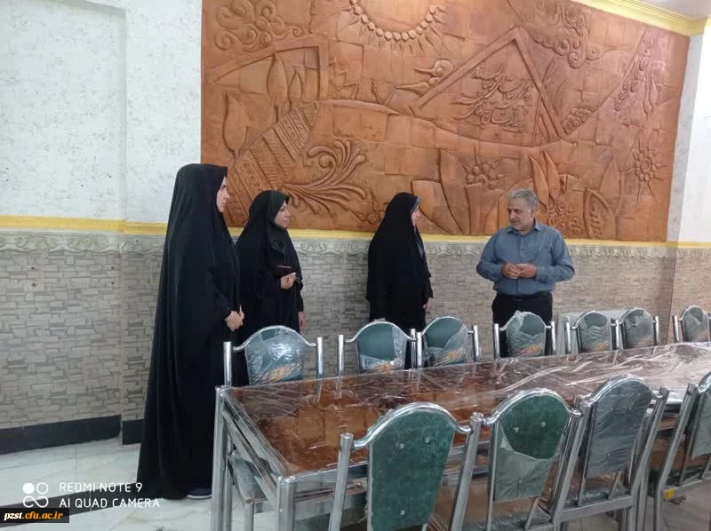 حضور تیم ارزیاب مدیریت استان جهت بازدید از فضاهای ( آشپزخانه، سردخانه،انبار و سالن غذاخوری)