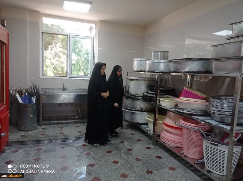 حضور تیم ارزیاب مدیریت استان جهت بازدید از فضاهای ( آشپزخانه، سردخانه،انبار و سالن غذاخوری)