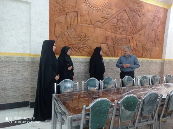 بازدید ارزیاب مدیریت استان از فضاهای ( آشپزخانه، سردخانه،انبار و سالن غذاخوری) 2