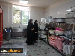 بازدید ارزیاب مدیریت استان از فضاهای ( آشپزخانه، سردخانه،انبار و سالن غذاخوری) 2