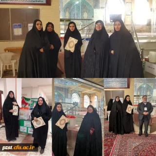 حضور سرپرست پردیس و جمعی از همکاران در پای صندوق های رأی