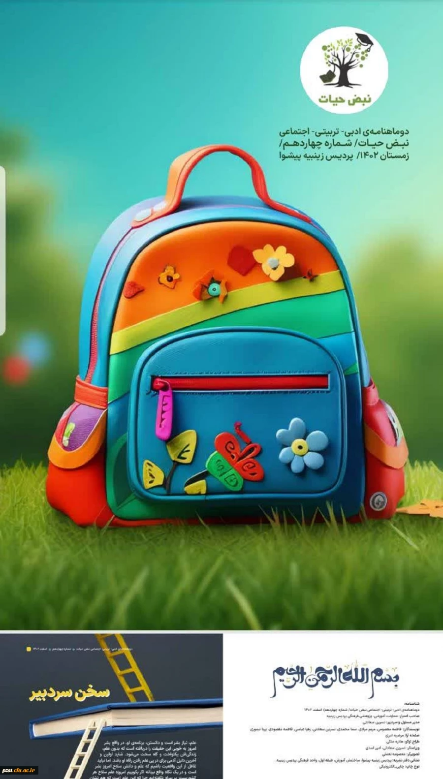 پیام تبریک به سرکار خانم نسرین سعادتی برای کسب رتبه دوم در سیزدهمین جشنواره سراسری رسانه و نشریات دانشجویی سراسر کشور (تیتر 13) وزارت علوم، تحقیقات و فناوری و وزارت بهداشت درمان و آموزش پزشکی 2