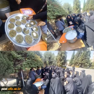 مراسم توزیع آش نذری به مناسبت مراسم هفتم سید و سالار شهیدان حضرت اباعبدالله الحسین