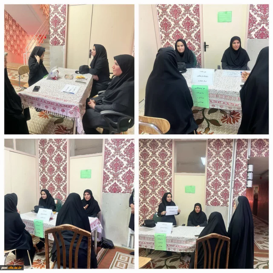 حضور کارشناسان تغذیه و مامایی در سرای دانشجویی کاج به مناسبت هفته سلامت