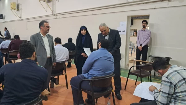 بازدید دکتر یوسف بهارلو ریئس اداره کل آموزش و پرورش شهرستان های استان تهران از روند آزمون اصلح مهارت آموزان ماده 28 2