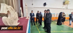 بازدید مسئولین از  نمایشگاه آثار پژوهشی، هنری و دست سازه های خلاقانه و اندیشه محور استادان و دانشجویان 4