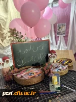 به مناسبت ولادت حضرت معصومه(س) و روز دختر چهل و نهمین شب اجتماع و اقتدار موکب دانشگاه فرهنگیان پردیس زینبیه به رنگ صورتی شد 5
